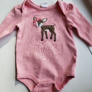 5/$20 long sleeve deer onsie 0/3m